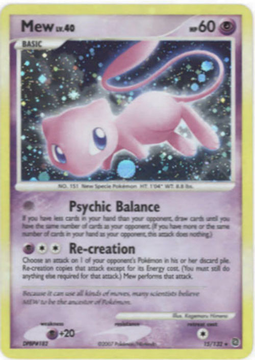 Pokemon Card Secret Wonders 15132 Mew Lv40 Holo Foil