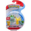 Wicked Cool Toys - Pokemon Articulated Battle Figures 2-Pack - PIKACHU & BULBASAUR (1.5 inch) (New)