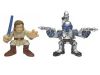 Star Wars - 2008 Legacy - Galactic Heroes Figures - Jango Fett & Obi-Wan Kenobi (New & Mint)