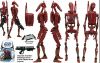 Star Wars - 2008 Legacy - Action Figure - Battle Droids (Tan) (3.75 inch) (New & Mint)