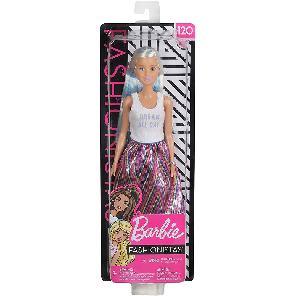 Mattel - Barbie FASHIONISTAS DOLL #120 ('Dream All Day' Shirt & Striped ...