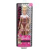 Mattel - Barbie FASHIONISTAS DOLL #142 (Blonde Updo Hair & Pink/Golden Plaid Dress) GHW56 (Mint)