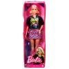 Mattel - Barbie FASHIONISTAS DOLL #155 (Rock Graffiti Tee, Pink Leopard Skirt) GRB47 (Mint)