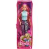 Mattel - Barbie FASHIONISTAS DOLL #158 (Blonde Hair, Malibu Top, Checkered/Tiger Print Pants) GRB50