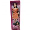 Mattel - Barbie FASHIONISTAS DOLL #160 (Brunette Hair, Polka Dot Dress, Yellow Necklace) GRB52