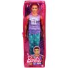 Mattel - Barbie FASHIONISTAS KEN DOLL #164 (Sculpted Brown Hair, Malibu Top, Teal Star Pants) GRB89