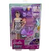 Mattel - Barbie Skipper Babysitters Inc - SKIPPER w/ Baby & Stroller (Brunette/Purple Hair)(GXT34) (