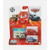 Mattel Disney Pixar Cars Metal Mini Racers - 3-PACK (Larry Camper, McQueen & Fab Hudon Hornet) GVG17