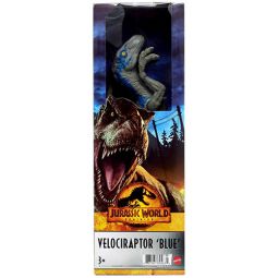 Mattel - Jurassic World Dominion Articulated Action Figure - VELOCIRAPTOR 'BLUE' (12 inch) FNY41 (Mi
