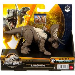 Mattel - Jurassic World Dinosaur Figure - Dino Trackers Strike Attack - ZUNICERATOPS (7 inch) (Mint)