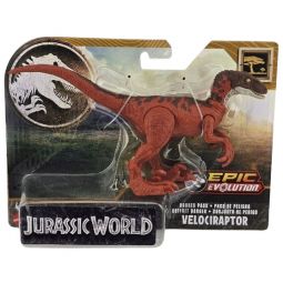 Mattel Jurassic World Epic Evolution Danger Pack Figure - VELOCIRAPTOR [Red](7 inch) (Mint)