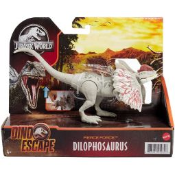 Mattel - Jurassic World Camp Cretaceous - Fierce Force Dino Escape Figure - DILOPHOSAURUS (Mint)