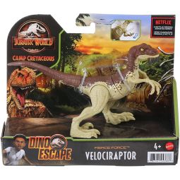 Mattel - Jurassic World Camp Cretaceous - Fierce Force Dino Escape Figure - VELOCIRAPTOR (Mint)