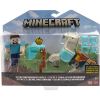 Mattel - Minecraft Mini Figure Playset - STEVE AND ARMORED HORSE (Includes 2 Figures & More) HDV39 (