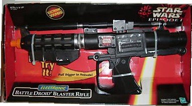 Star Wars Stormtrooper Battle Droid Blaster Gun Rifle Lights Sounds Hasbro  1999