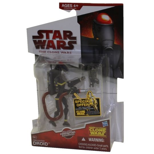 Star Wars - Clone Wars Action Figure - FIREFIGHTER DROID (3.75