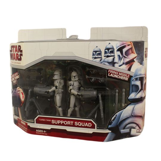 Star Wars - The Clone Wars Action Figure Set - TURBO TANK SUPPORT SQUAD  (3.75 inch) (Mint)