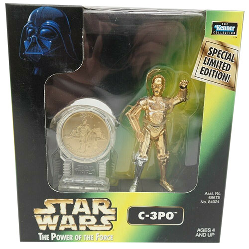 Star Wars Power of the Force Figure & Coin Set - C-3PO w