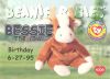 TY Beanie Babies BBOC Card - Series 1 Birthday (SILVER) - BESSIE the Cow (Mint)