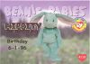 TY Beanie Babies BBOC Card - Series 1 Birthday (RED) - HIPPITY the Mint Bunny (Mint)