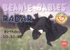 TY Beanie Babies BBOC Card - Series 1 Birthday (BLUE) - RADAR the Bat (Mint)