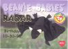 TY Beanie Babies BBOC Card - Series 1 Birthday (GOLD) - RADAR the Bat (Mint)