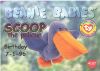 TY Beanie Babies BBOC Card - Series 1 Birthday (RED) - SCOOP the Pelican (Mint)