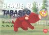 TY Beanie Babies BBOC Card - Series 1 Birthday (BLUE) - TABASCO the Bull (Mint)