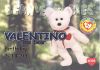 TY Beanie Babies BBOC Card - Series 1 Birthday (BLUE) - VALENTINO the Bear (Mint)