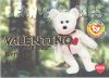 TY Beanie Babies BBOC Card - Series 1 Birthday (GOLD) - VALENTINO the Bear (Mint)