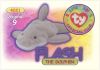 TY Beanie Babies BBOC Card - Series 1 Original 9 (SILVER) - FLASH the Dolphin (Mint)