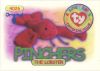 TY Beanie Babies BBOC Card - Series 1 Original 9 (BLUE) - PINCHERS the Lobster (Mint)