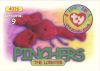 TY Beanie Babies BBOC Card - Series 1 Original 9 (GOLD) - PINCHERS the Lobster (Mint)