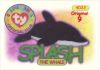 TY Beanie Babies BBOC Card - Series 1 Original 9 (RED) - SPLASH the Whale (Mint)