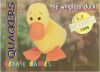 TY Beanie Babies BBOC Card - Series 1 Retired (GOLD) - QUACKERS the Duck (Mint)