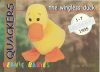 TY Beanie Babies BBOC Card - Series 1 Retired (SILVER) - QUACKERS the Duck (Mint)