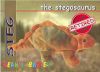 TY Beanie Babies BBOC Card - Series 1 Retired (RED) - STEG the Stegosaurus (Mint)