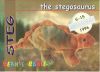 TY Beanie Babies BBOC Card - Series 1 Retired (SILVER) - STEG the Stegosaurus (Mint)