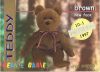 TY Beanie Babies BBOC Card - Series 1 Retired (GOLD) - TEDDY BROWN NEW FACE (Mint)