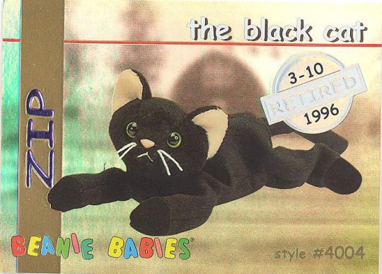 Fashion black cat ty beanie baby