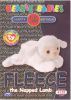 TY Beanie Babies BBOC Card - Series 2 Birthday (SILVER) - FLEECE the Napped Lamb (Mint)