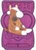 TY Beanie Babies BBOC Card - Series 3 Retired (MAGENTA) - BESSIE the Cow (Mint)