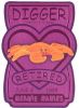 TY Beanie Babies BBOC Card - Series 3 Retired (MAGENTA) - DIGGER the Orange Crab (Mint)