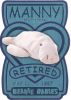 TY Beanie Babies BBOC Card - Series 3 Retired (TEAL) - MANNY the Manatee (Mint)