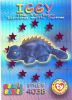 TY Beanie Babies BBOC Card - Series 3 Wild (MAGENTA) - IGGY the Ty-Dye Iguana with Spine (Mint)