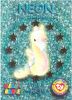 TY Beanie Babies BBOC Card - Series 3 Wild (GOLD) - NEON the Seahorse (Mint)