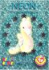 TY Beanie Babies BBOC Card - Series 3 Wild (SILVER) - NEON the Seahorse (Mint)