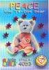 TY Beanie Babies BBOC Card - Series 3 Wild (MAGENTA) - PEACE the Ty-Dye Bear (Mint)