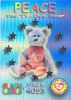 TY Beanie Babies BBOC Card - Series 3 Wild (SILVER) - PEACE the Ty-Dye Bear (Mint)