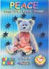 TY Beanie Babies BBOC Card - Series 3 Wild (TEAL) - PEACE the Ty-Dye Bear (Mint)